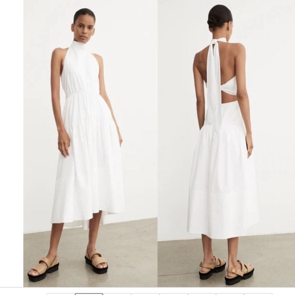 Vince Tie Dress in White